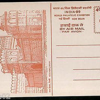 India 1989 400p Red Fort  Delhi India-89 Air Mail Post Card MINT Architect #5970