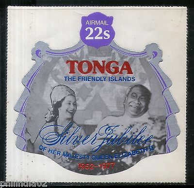 Tonga 1977 22s Elizabeth II and Taufa’ahau IV Sc C211 Odd Shaped Die Cut MNH 147
