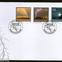 Liechtenstein 2007 Natural Phenomena Rainbow Mountain Moon Sc 1397-99 FDC # 7562