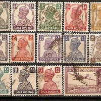 India 1940-43 KG VI Series upto 14As Phila- 263-76 Usd