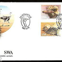 South West Africa 1985 Ostrich Flightless Birds Wildlife Sc 536-39 FDC # 16362