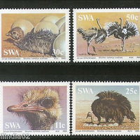 South West Africa 1985 Ostrich Flightless Birds Wildlife Sc 536-39 MNH # 1420