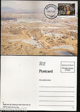 Bophuthatswana 1984 Mining Industry Platinum Mine from Air Sc 124 Max Card #7763