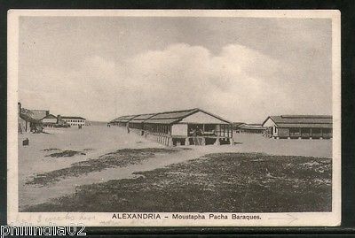 Egypt Alexandria Moustapha Pach Baraques View / Picture Post Card # PC080