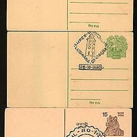 India 1980 Rotary Clock Tower Headgear 3 diff. Special cancellation on Post Card