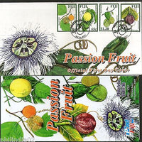Fiji 2009 Passion Fruits Love-in-a-mist Hard Shelled Passiflora Edulis FDC 18091