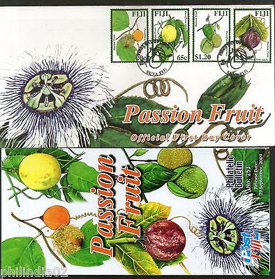 Fiji 2009 Passion Fruits Love-in-a-mist Hard Shelled Passiflora Edulis FDC 18091