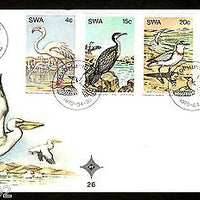 South West Africa 1979 Water Birds Flamingo Stork Wildlife Sc 429-32 FDC # 16344