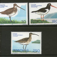 Faroe Islands 1977 Birds Oyster catcher Snipe Wildlife Fauna Sc 28-30 MNH # 1623