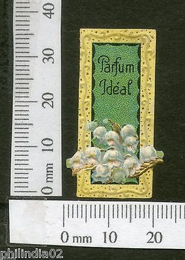India 1950's Parfum Ideal French Print Vintage Perfume Label Multi-Colour # 1608