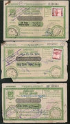 Pakistan 3 Different Postal order with additional stamps affixed used # 5065