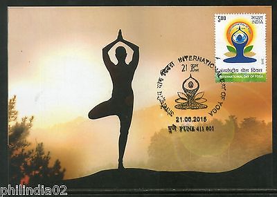 India 2015 International Day of Yoga Health Fitness Max Card # 8309