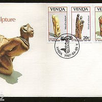 Venda 1987 Wood Carvings Art Handicraft Tribes Sc 165-68 FDC # 16451