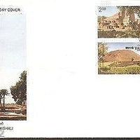 India 1997 Buddhist Culture Ashoka Pillar Vaishali Se-tenant Phila-1544 FDC