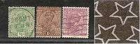 India 3 Diff KG V ½A 1A & 1A3p ERROR WMK - Multi Star Inverted Used as Scan 1297