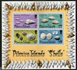 Pitcairn Islands 1974 Sea Shells Marine Life Animals M/s Sc 140a MNH # 9659