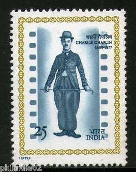 India 1978 Charlie Chaplin Cinema 1v Phila-761 MNH