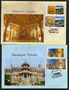 India 2009 Heritage Dilwara & Ranakpur Jain Temples Jainism Greeting Cards # 8122