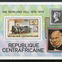 Central African Republic 1979 Rowland Hill Locomotive Stamp M/s Sc 402 MNH #5866