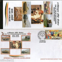 India 2009 Mechanised Infantry Regiment Miitary Coat of Arms APO Cover #18101C