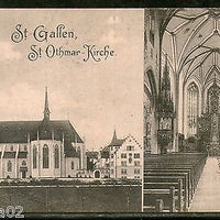 Switzerland 1908 St. Othmar Church St. Gallen Architect View Post Card # 1454-3