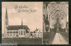 Switzerland 1908 St. Othmar Church St. Gallen Architect View Post Card # 1454-3