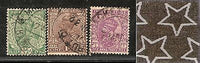 India 3 Diff KG V ½A 1A & 1A3p ERROR WMK - Multi Star Inverted Used as Scan 3805