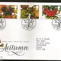 Great Britain 1993 Autumn Fruits Pears Rowanberries Horse Chestnut 5v FDC # F84