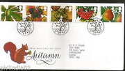 Great Britain 1993 Autumn Fruits Pears Rowanberries Horse Chestnut 5v FDC # F84