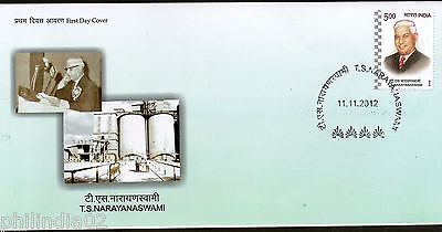 India 2012 T. S. Narayanswami Famous People FDC # F2788