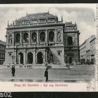 Hungary 1901 Budapest Great Opera House View Picture Post Card to Finland #157