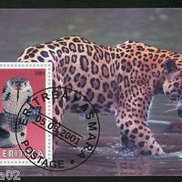 Eritrea 2001 Leopard Panther Snake Wild Life Animals Fauna M/s Cancelled # 3096