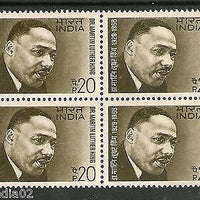 India 1969 Dr. Martin Luthar King Nobel Prize Winner Phila-482 BLK/4 MNH