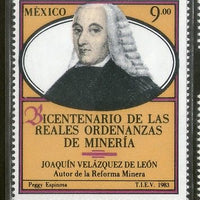 Mexico 1983 Royal Mining Decree Bicent. Joaquin Velazquez Leon 1v MNH # 4139