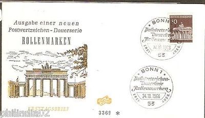 Germany 1966 Brandenburg Gate Architecture Sc 952 Cover