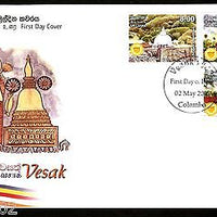 Sri Lanka 2016 Vesak Stupa Buddha Buddhist Architecture Religion FDC #6988