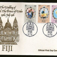 Fiji 1981 Lady Diana & Prince Charls Royal Wedding 3v FDC # 8126