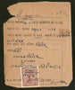 India Fiscal Jhalawar State 1An King T36 KM 365 Revenue Stamp on Document # 7876