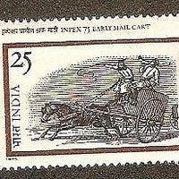 India 1975 Inpex 75 Early Mail Cart Phila-672 MNH