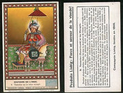 History of India - Tamerlane on the Mongolian throne French Painting Trade Card