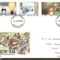 Great Britain 1986 Industry Year Energy Science Electricity Petrolium 4v FDC