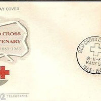 India 1963 Henry Dunet Red Cross Centenary Emblem Phila- 383 FDC