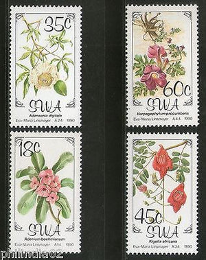 South West Africa 1990 Flower Plants Trees Flora Sc 641-44 MNH # 4290