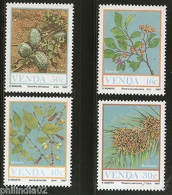 Venda 1987 Fruits of Veld Flower Trees Plants Flora Sc 173-76 MNH # 4299