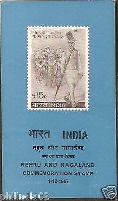India 1967 Nehru & Nagaland Phila-454 Cancelled Folder