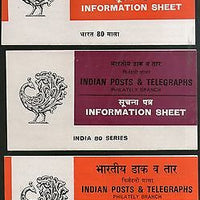 India 1980 Stamp Exhibition Rowland Hill 3 Diff. Hindi & English Blank Folder # 16168