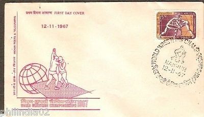 India 1967 World Wrestling Championships Phila-453 FDC