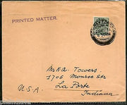 India 1936 KG V 9ps Stamped Cover Bombay Foreign to United States # 1452-22