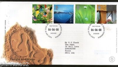 Great Britain 2000 Millennium Projects People & Place Bridge Foot 4v FDC # F73