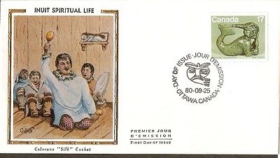 Canada 1980 Inuit Spiritual Eskimos Colorano Silk Cover # 13183